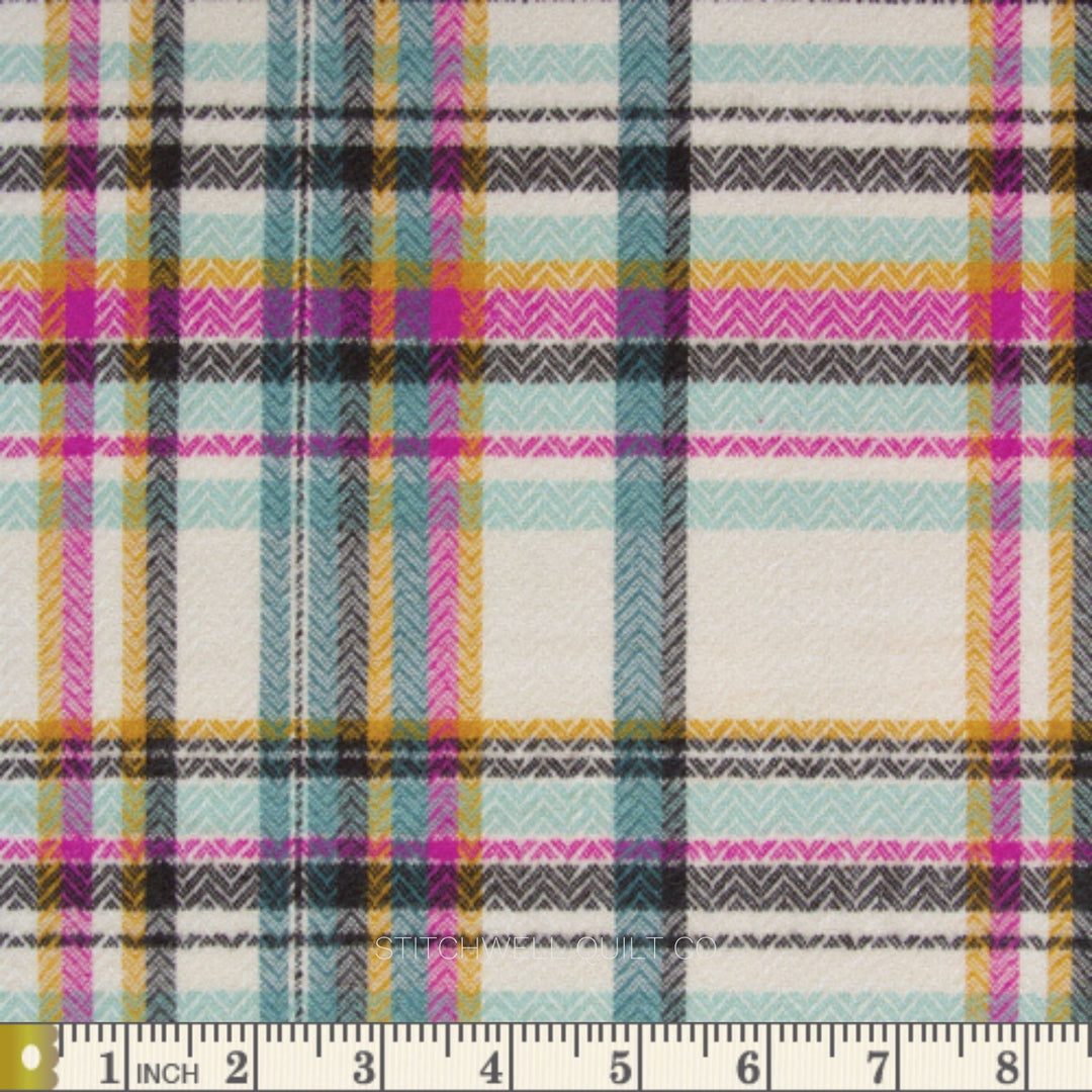 Highland Flannels - Sketch Plaid in Tealberry Yardage