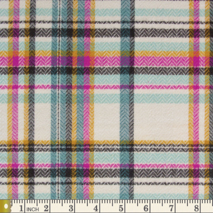Highland Flannels - Sketch Plaid in Tealberry Yardage