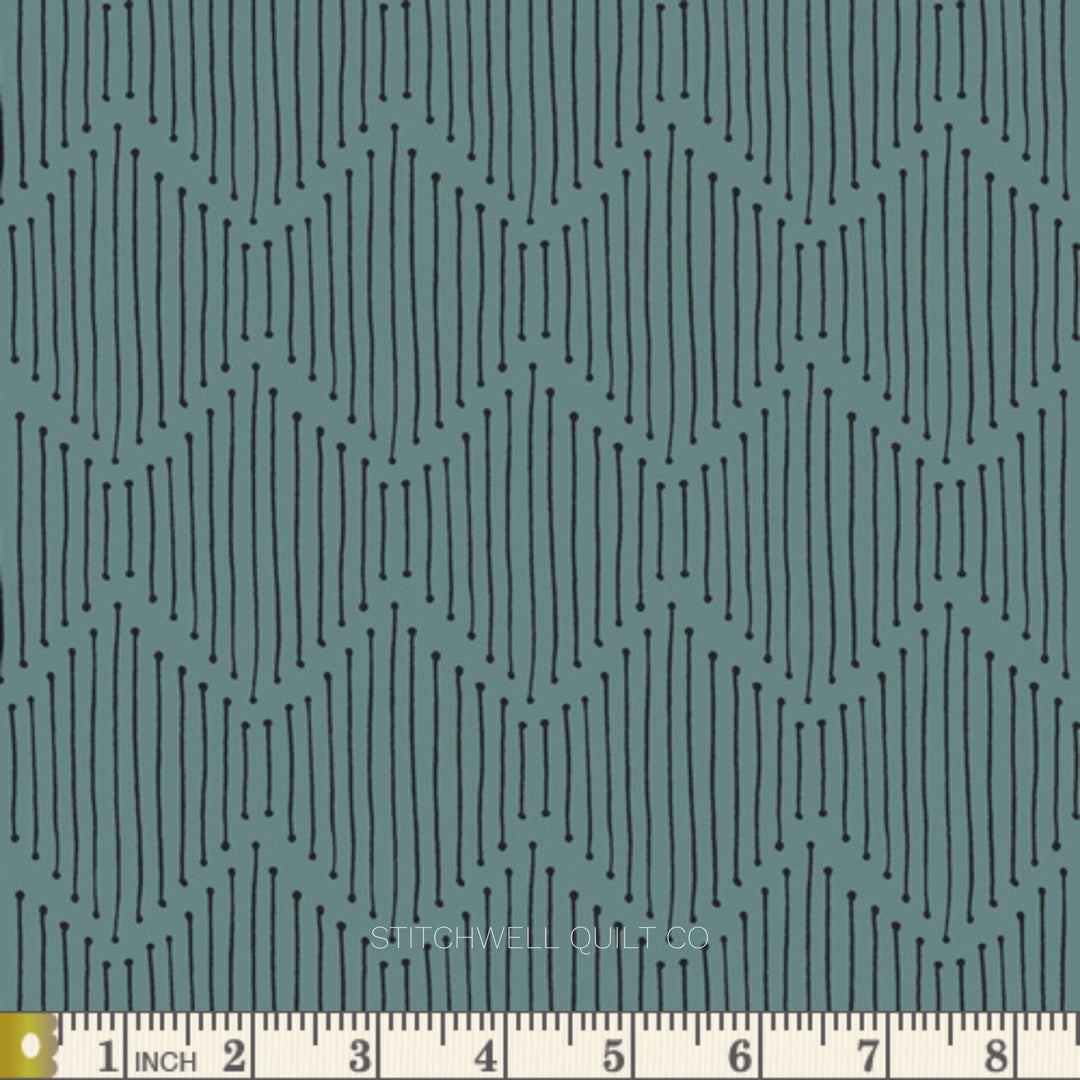 Luna + Laurel - Mindful Paths in Teal Yardage