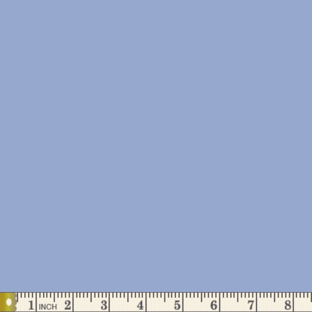 Pure Solids in North Star fabric swatch with measuring tape for scale