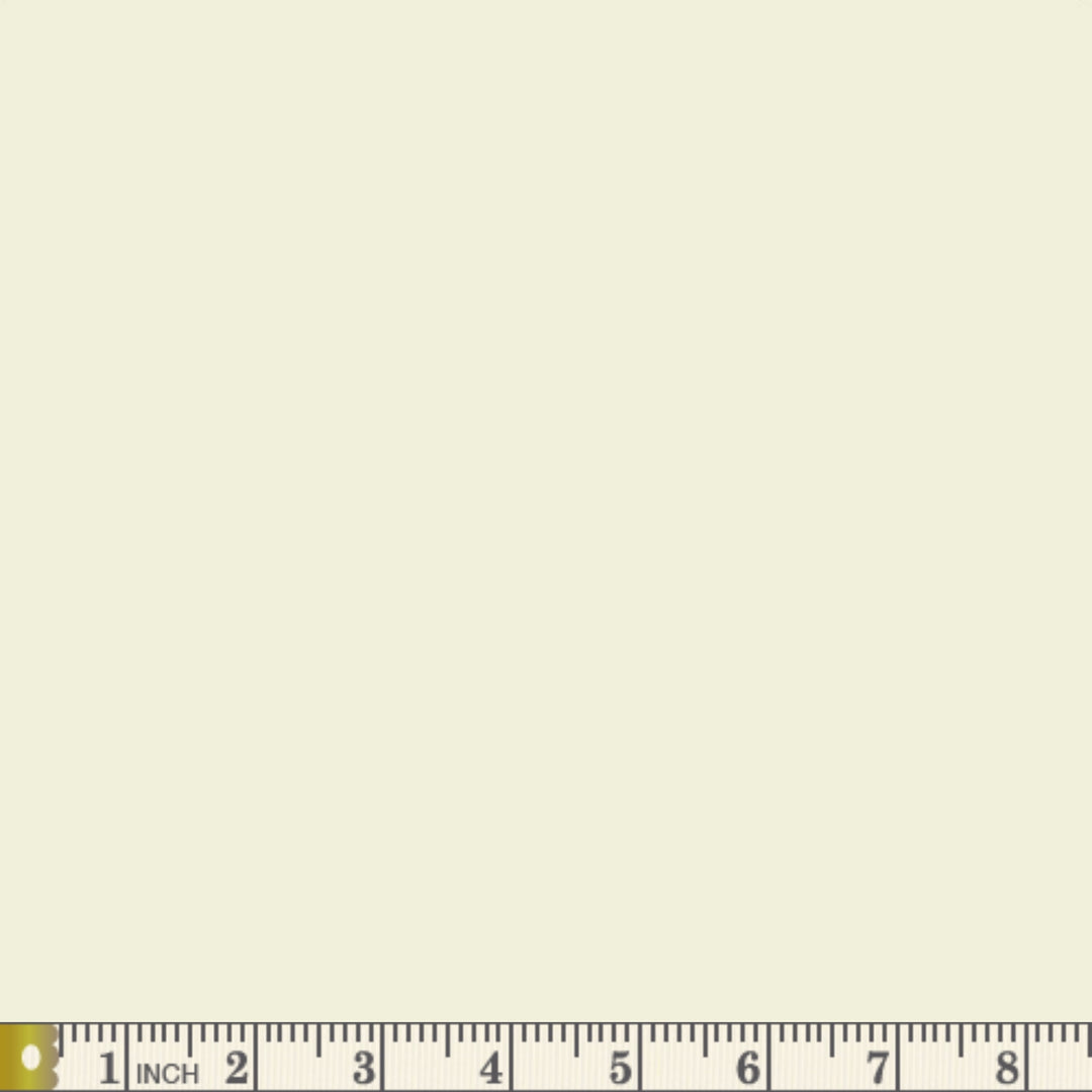 Pure Solids in White Linen fabric swatch by Art Gallery Fabrics with measuring tape for scale