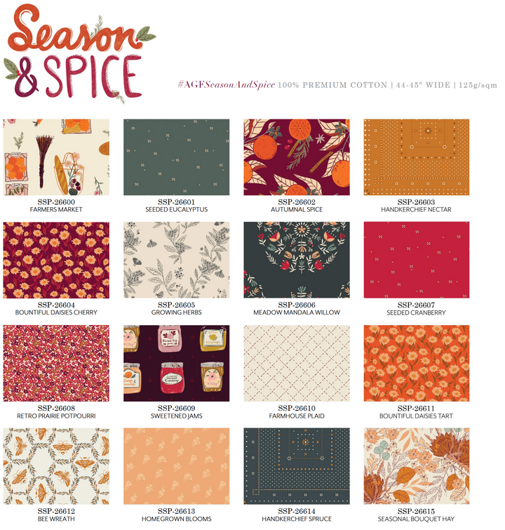 Season &amp; Spice - 10" Fabric Wonders Precut