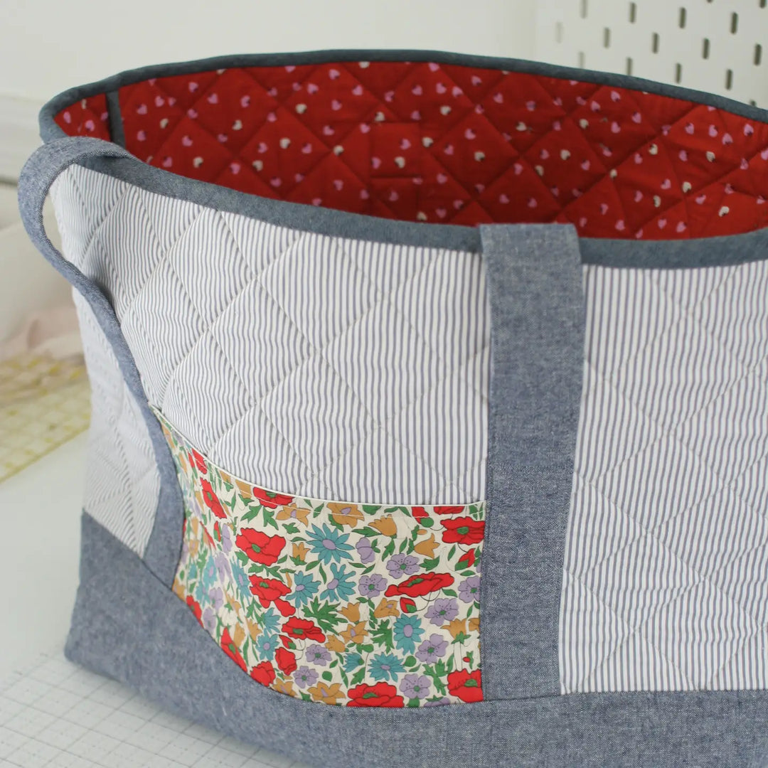 Premade 2.5" Bias Quilt Binding - Chambray Indigo, By 1 Yard