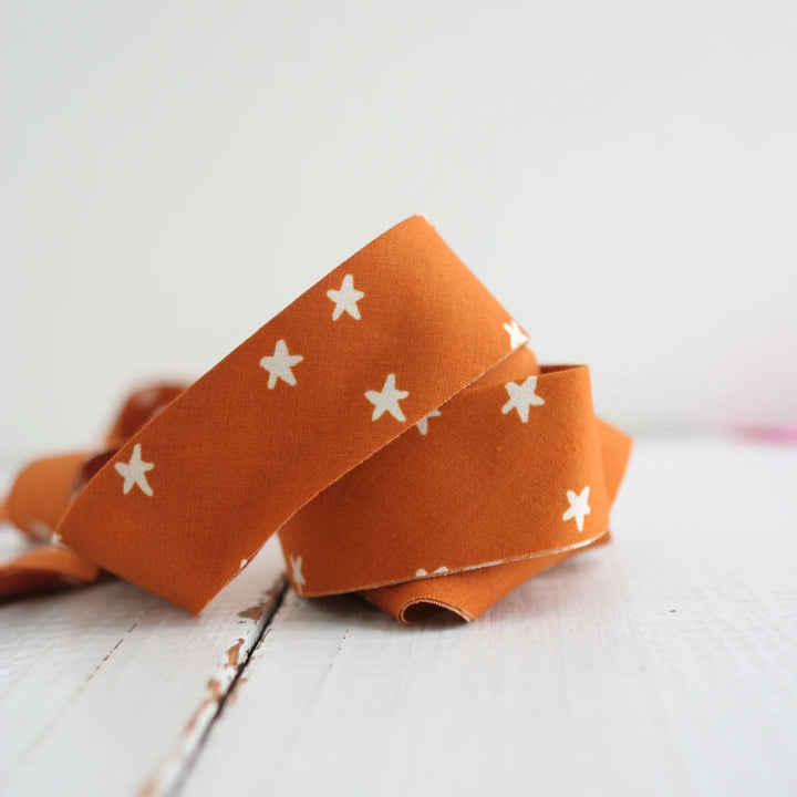 Premade 2.5" Bias Quilt Binding - Starry Saddle, By 1 Yard