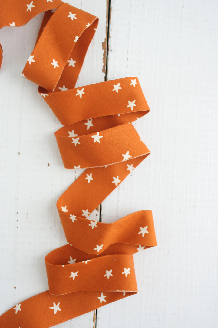 Premade 2.5" Bias Quilt Binding - Starry Saddle, By 1 Yard