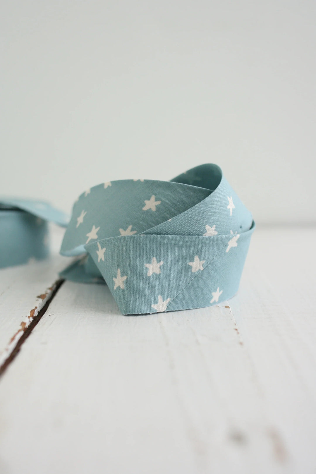 Premade 2.5" Bias Quilt Binding - Starry Soft Blue, By 1 Yard