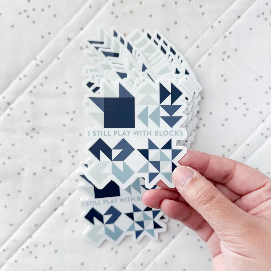 Play With Blocks Stickers - Blue