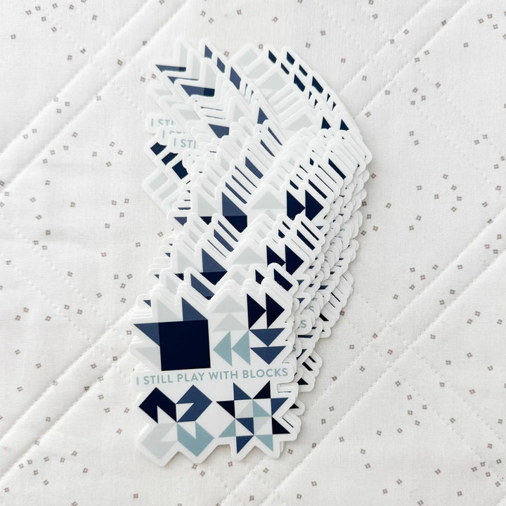 Play With Blocks Stickers - Blue