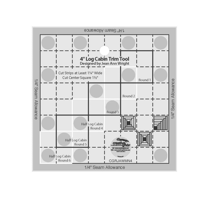 4in Log Cabin Trim Tool - Creative Grids