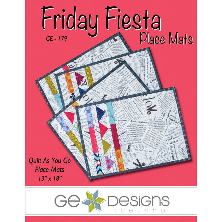 Friday Fiesta - Quilt As You Go Placemat Pattern (Printed)