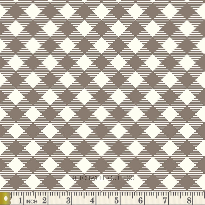 Bee Ginghams 108" Wideback in Pebble Yardage