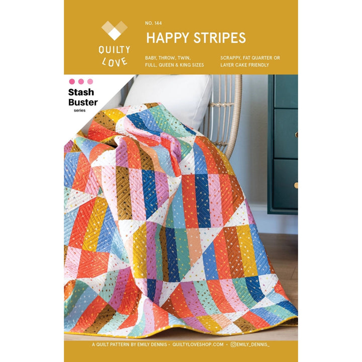 Happy Stripes - Quilt Pattern (Printed)