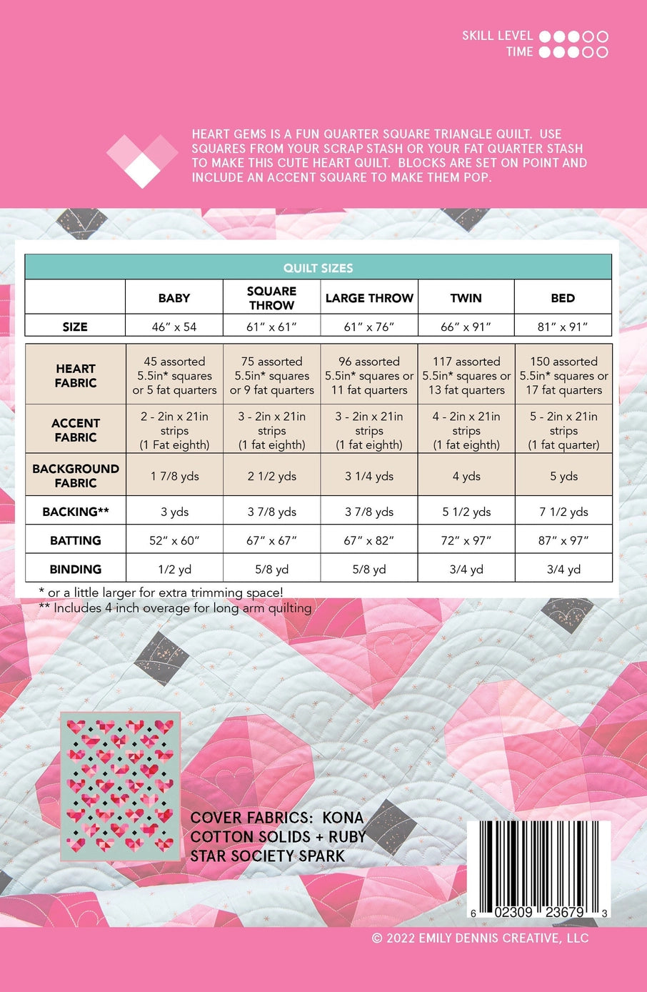 Heart Gems - Quilt Pattern (Printed)