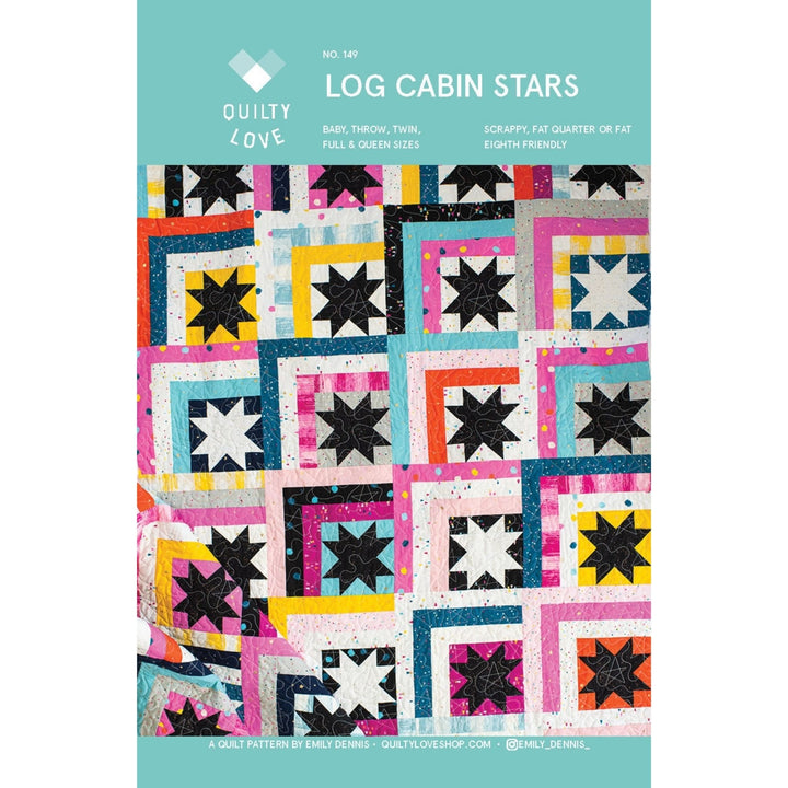 Log Cabin Stars - Quilt Pattern (Printed)