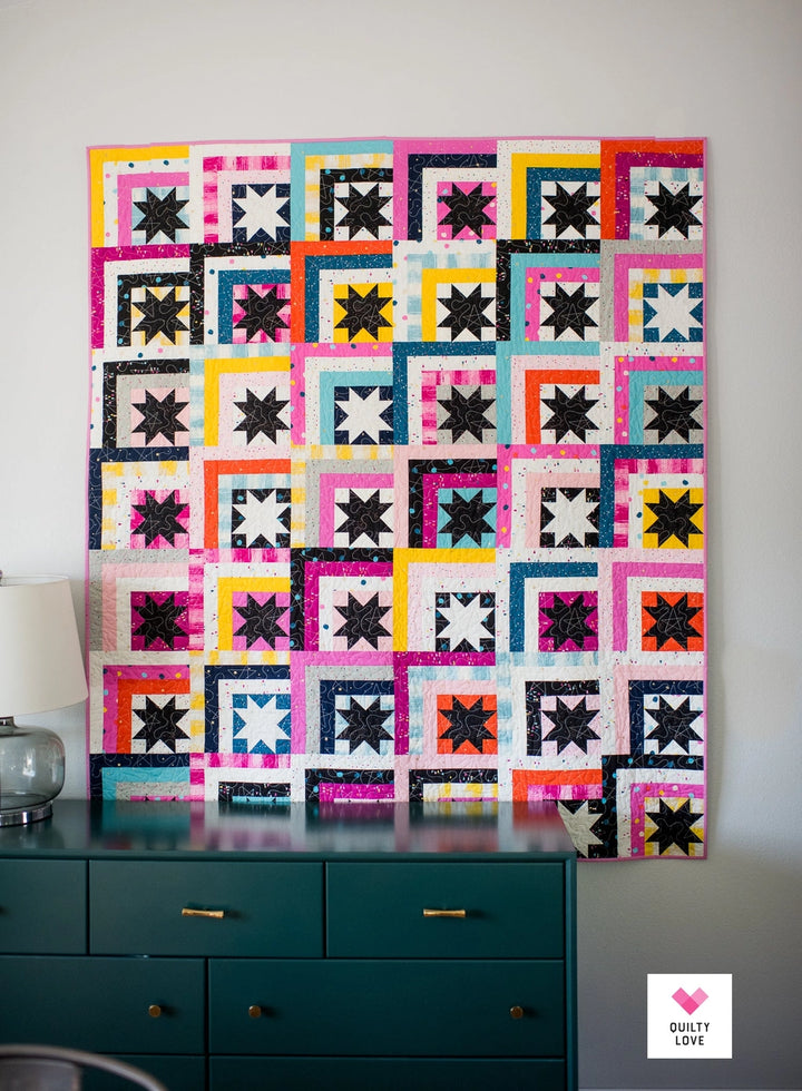 Log Cabin Stars - Quilt Pattern (Printed)