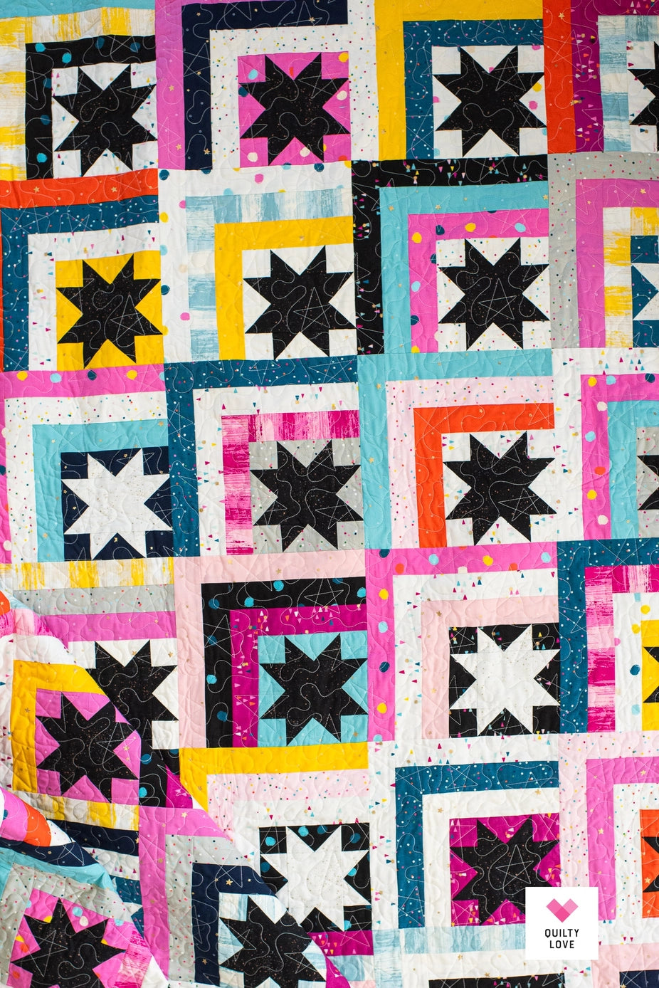 Log Cabin Stars - Quilt Pattern (Printed)
