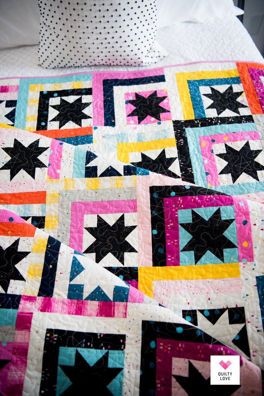 Log Cabin Stars - Quilt Pattern (Printed)