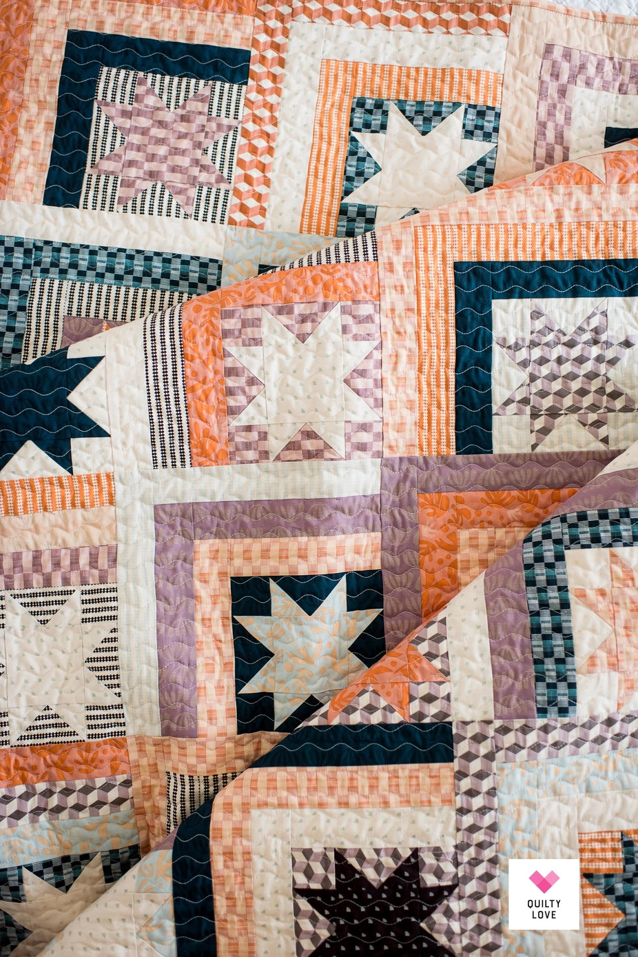 Log Cabin Stars - Quilt Pattern (Printed)