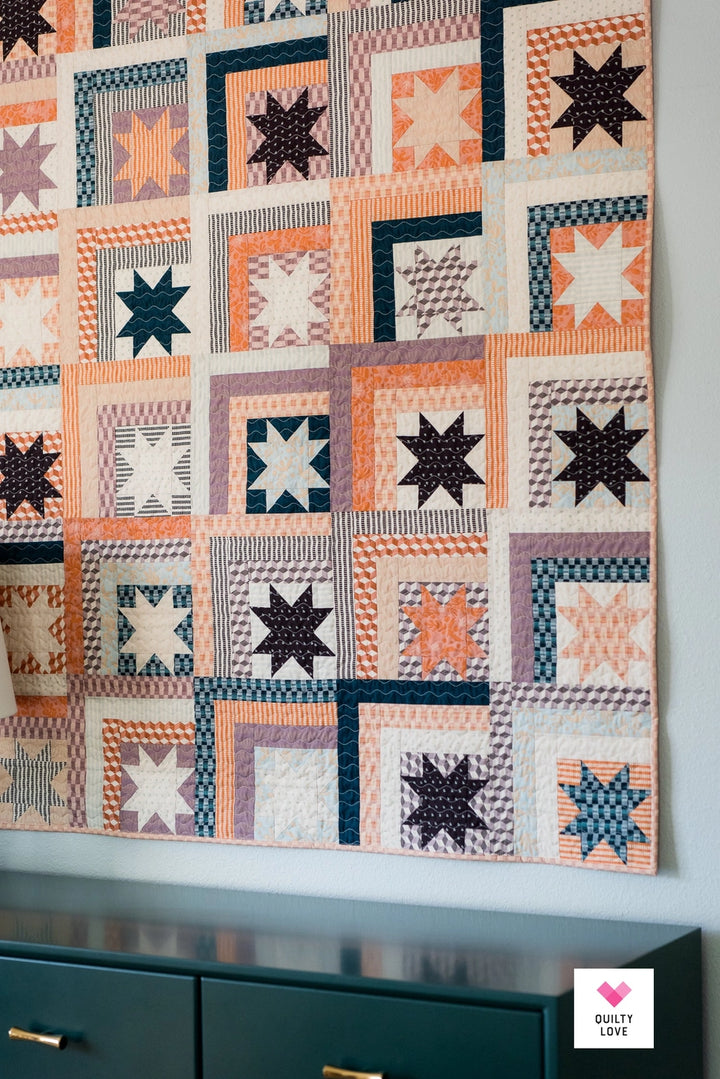 Log Cabin Stars - Quilt Pattern (Printed)