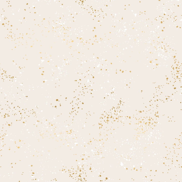 108" Speckled Wide in Metallic White Gold Yardage