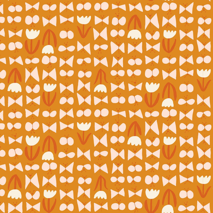 Bird Is The Word in Turmeric Yardage