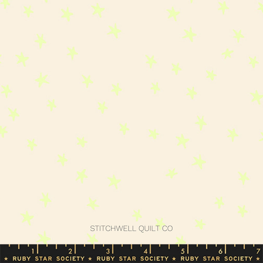 Freaky Familiars - Starry in Neon Yellow Yardage