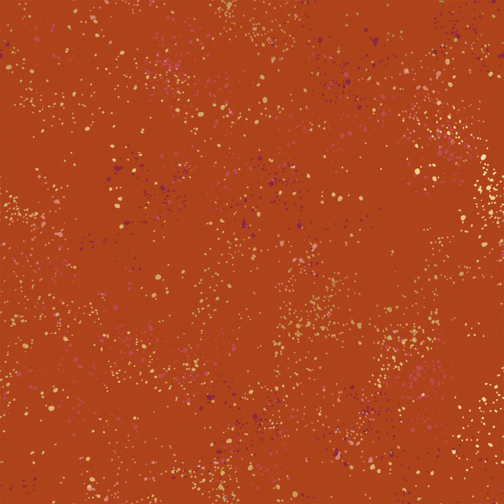 Speckled in Metallic Cayenne Yardage