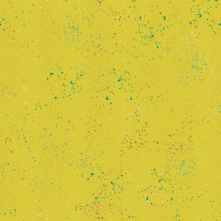 Speckled in Metallic Citron Yardage