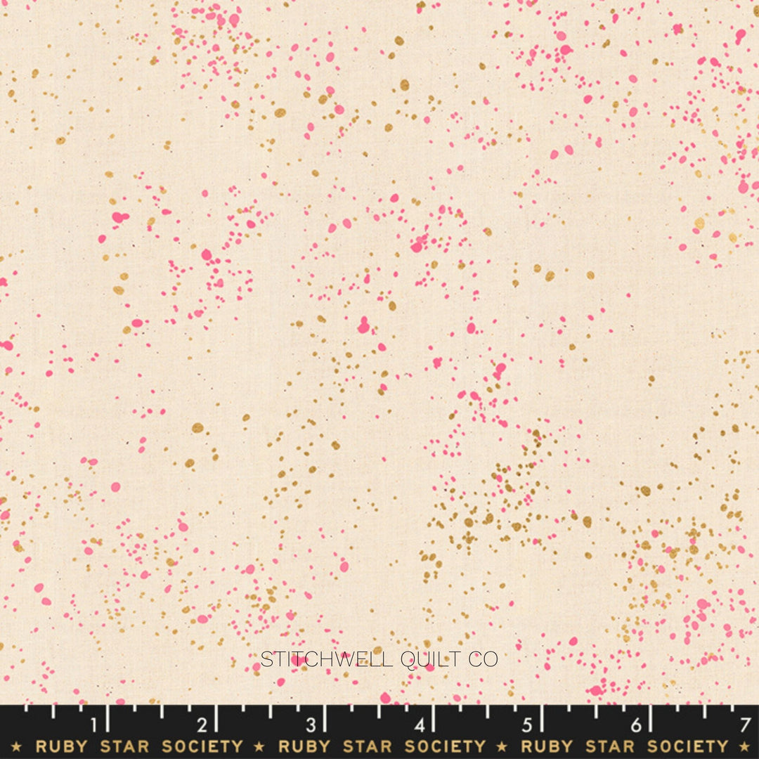 Speckled in Metallic Neon Pink Yardage