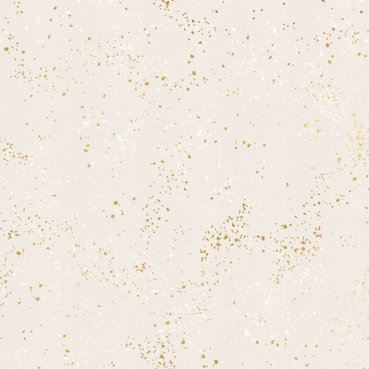 Speckled in Metallic White Gold Yardage