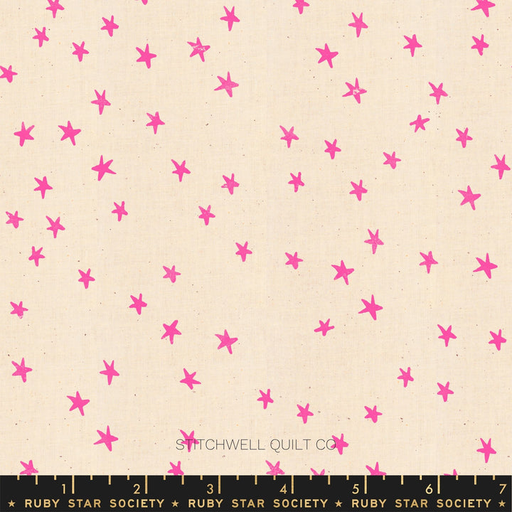 Starry in Neon Pink Yardage