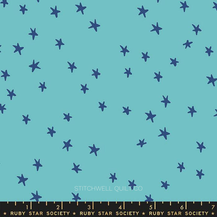Starry in Turquoise Yardage