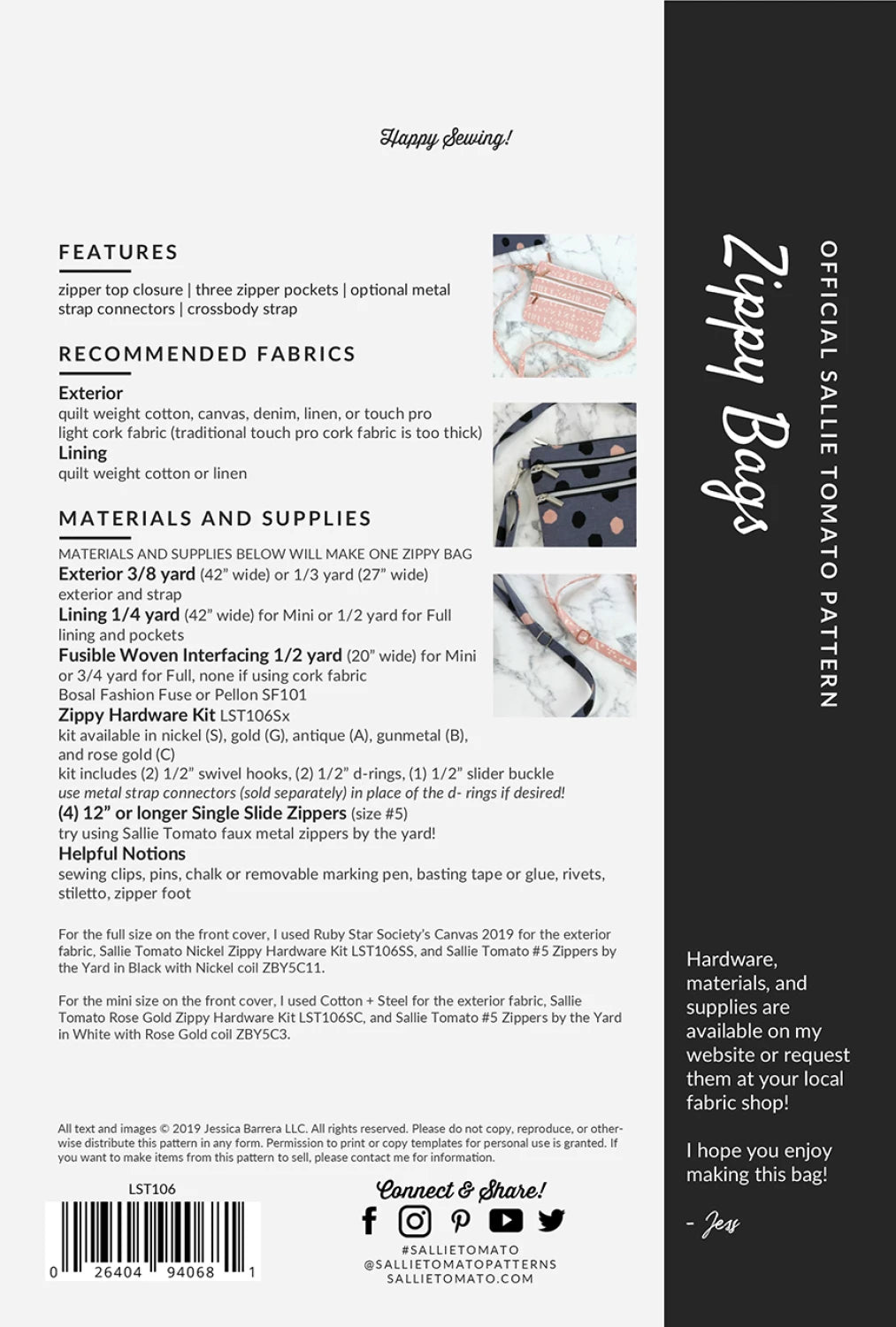 Zippy Crossbody - Bag Pattern (Printed)