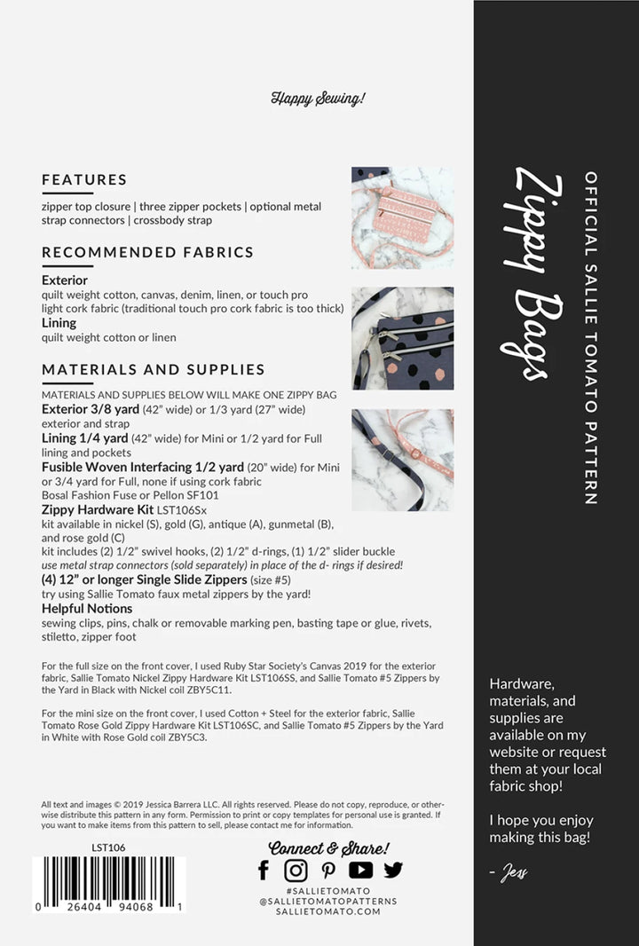 Zippy Crossbody - Bag Pattern (Printed)