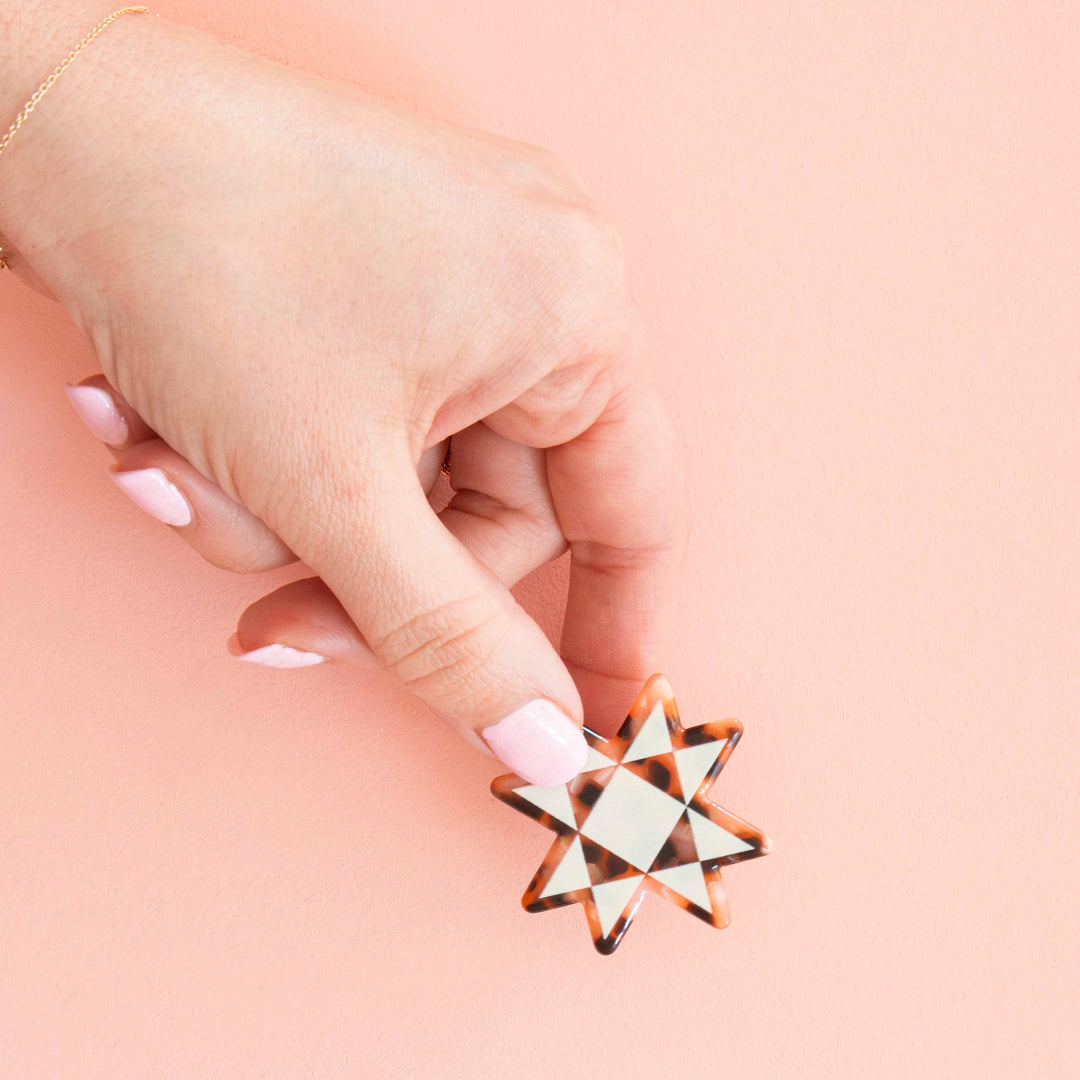 Hair Clip - Modern Quilt Star