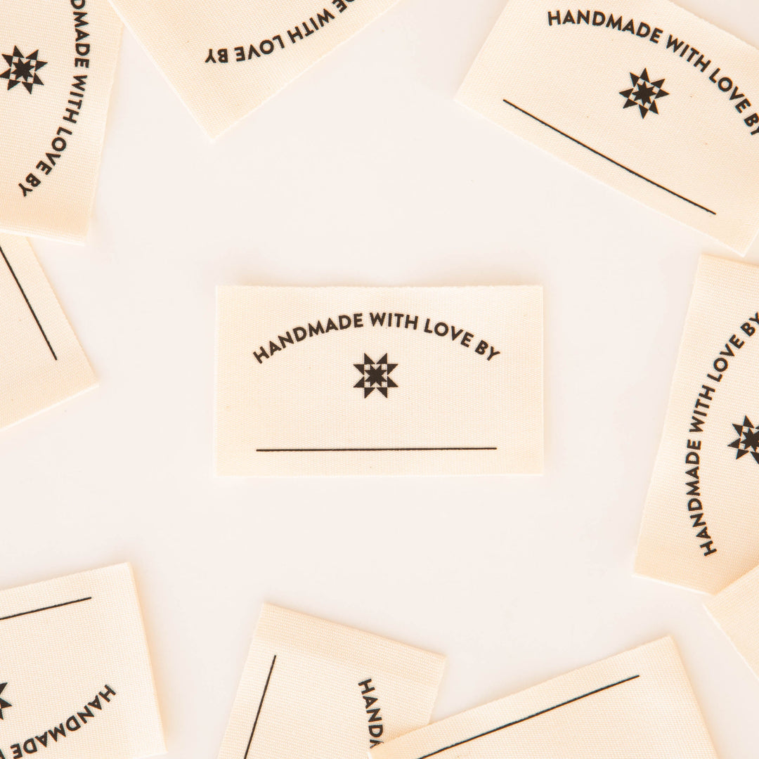 Organic Handmade With Love Woven Labels