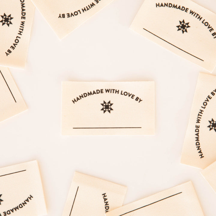 Organic Handmade With Love Woven Labels