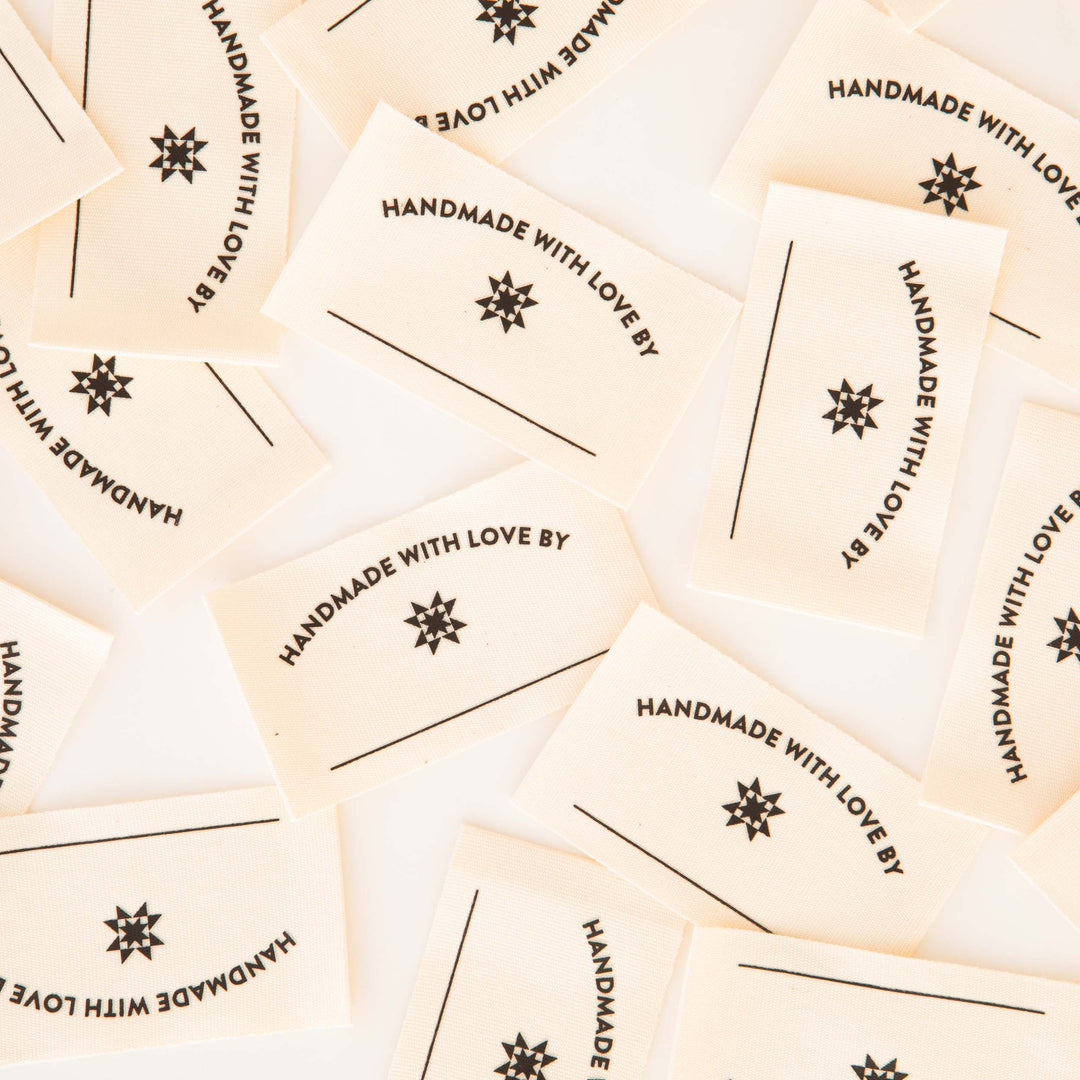 Organic Handmade With Love Woven Labels