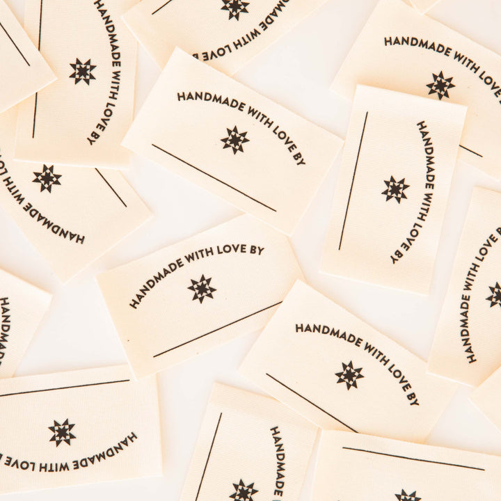 Organic Handmade With Love Woven Labels