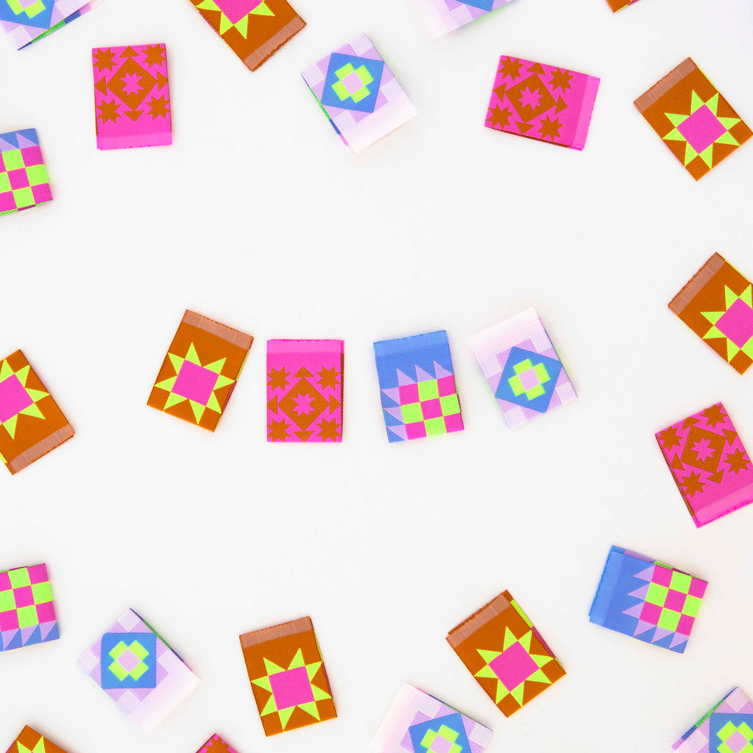 Quilt Block Woven Labels - Sarah Hearts x Then Came June