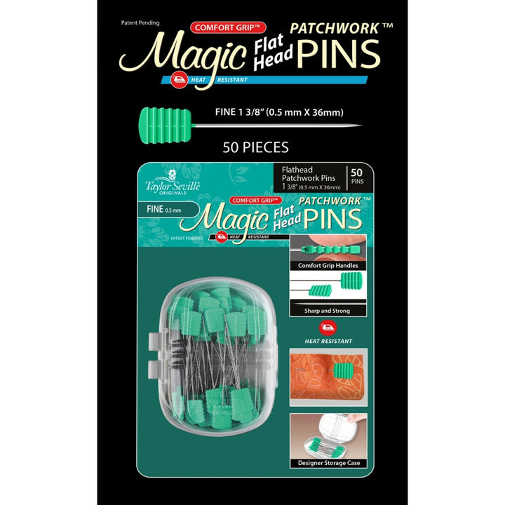 Magic Pins Patchwork - Flathead, Fine (50pc)