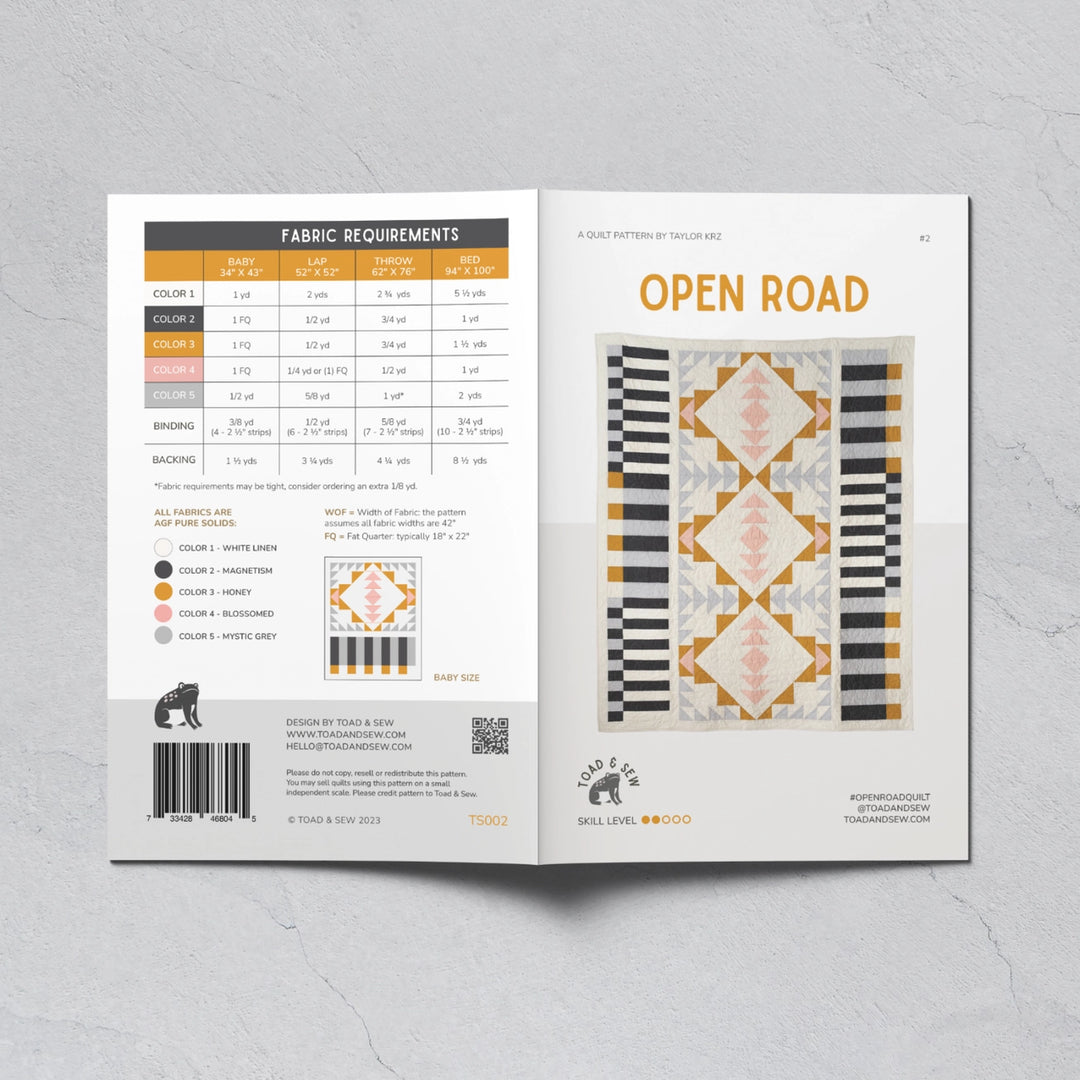 Open Road - Quilt Pattern (Printed)
