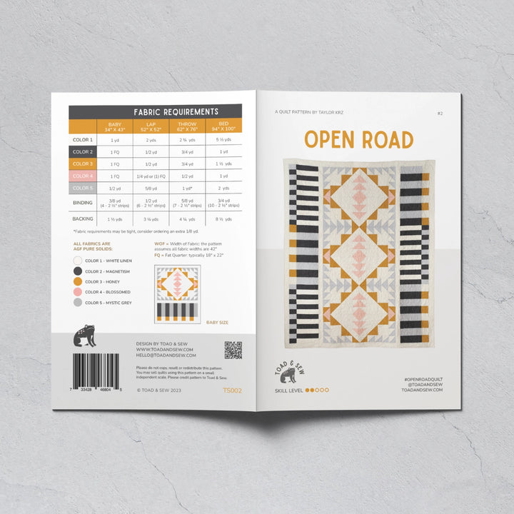 Open Road - Quilt Pattern (Printed)